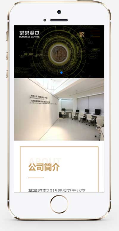 (自適應手機端)簡繁雙語響應式HTML5通用金融資本咨詢網站單頁pbootcms模板
