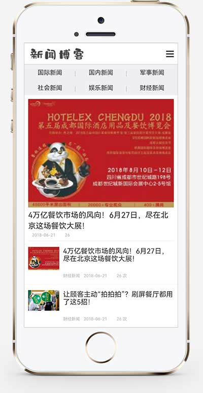 (PC+WAP)個人博客類網站pbootcms模板 新聞資訊博客類網源碼下載