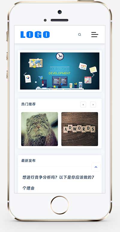 (自適應(yīng)手機(jī)端)響應(yīng)式個(gè)人博客網(wǎng)站模板 藍(lán)色新聞資訊類網(wǎng)站源碼下載