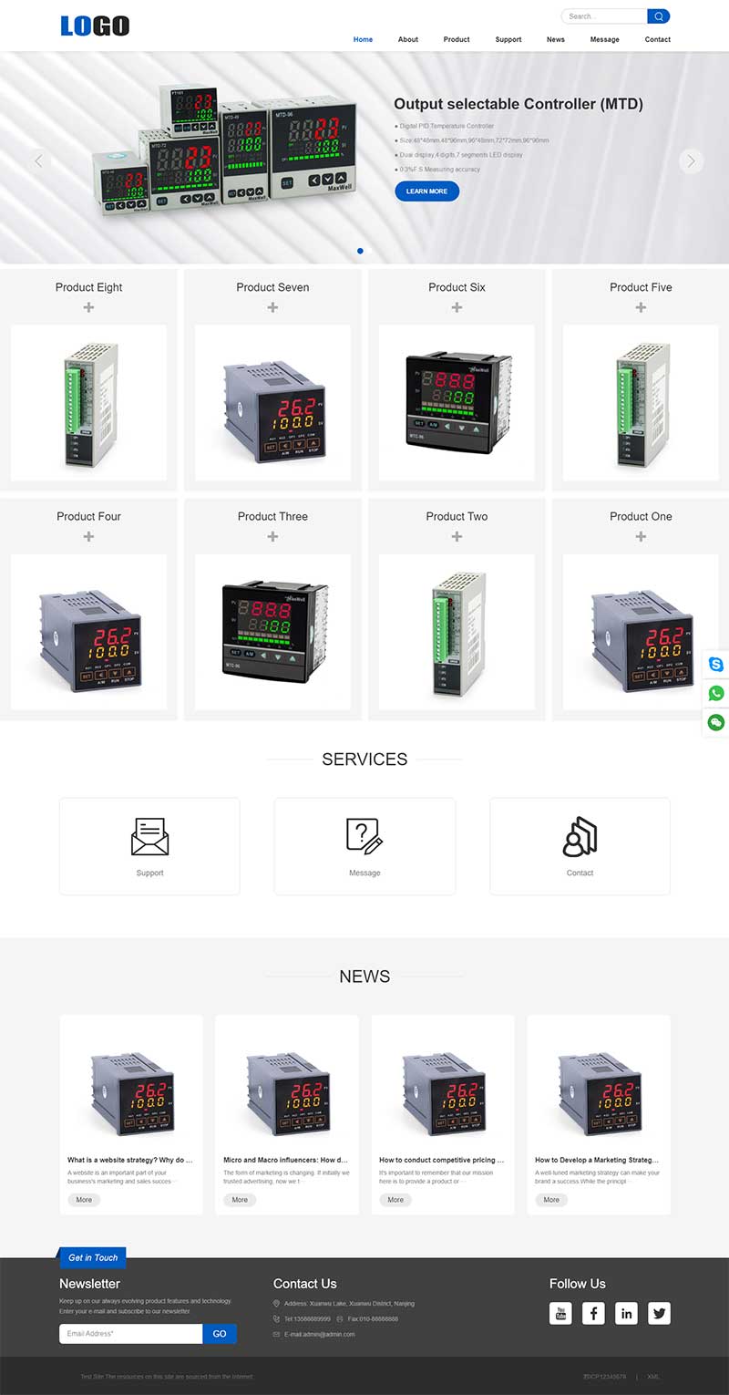 (自適應手機版)英文外貿網站模板 - 帶三級子目錄