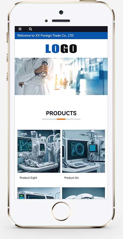 (自適應手機端)響應式外貿網站模板 醫療設備網站模板
