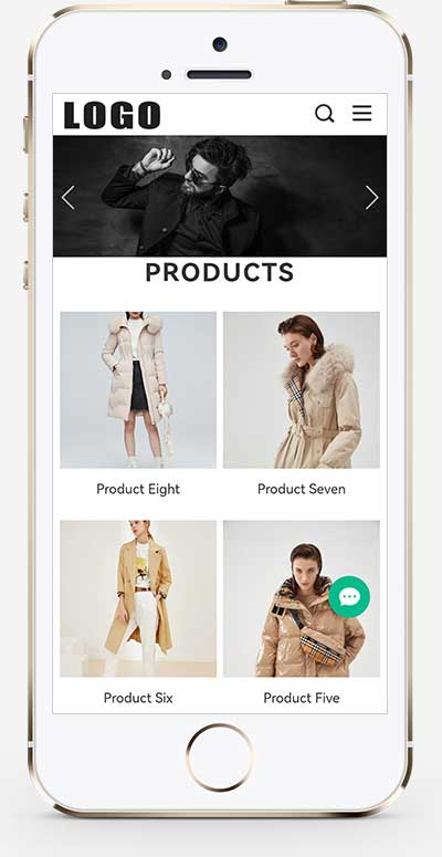 (自適應手機端)響應式服裝服飾外貿企業網站模板