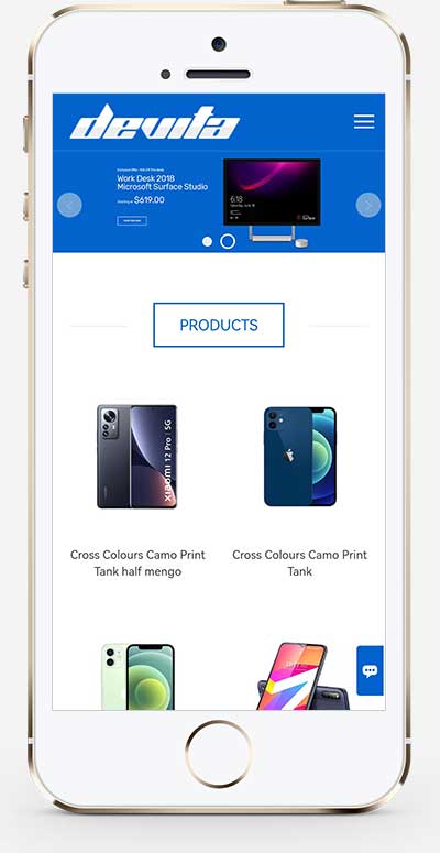(自適應手機端)藍色英文外貿網站模板 - 帶三級欄目