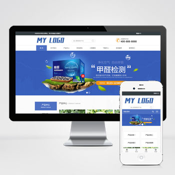 (自適應手機端)HTML5響應式甲醛檢測網站模板