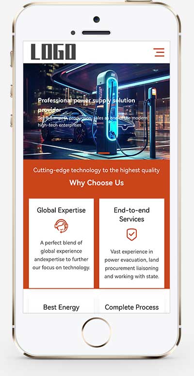 (自適應手機端)響應式汽車零配件五金機械英文外貿網站模板