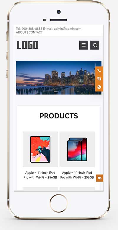 (自適應手機端)電子產品外貿企業網站pbootcms模板 - 帶下載功能