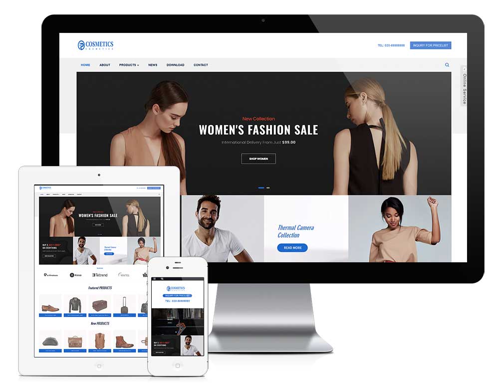 響應(yīng)式外貿(mào)服裝服飾企業(yè)網(wǎng)站模板